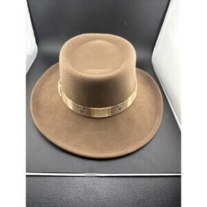 Vintage Women's Hat 100% Wool Felt Scala Size Small Made In USA Brown